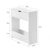 Badezimmerschrank mit Toilettenpapier- und Reinigungsmittelablage in Weiß BZR48-W