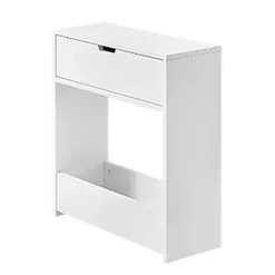 Badezimmerschrank mit Toilettenpapier- und Reinigungsmittelablage in Weiß BZR48-W