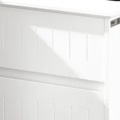 Badezimmerschrank mit Wäschekorb und weißer Schublade BZR110-W