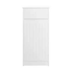 Badezimmerschrank mit Wäschekorb und weißer Schublade BZR110-W