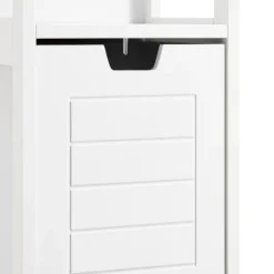 Badezimmerschrank mit 2 Körben in Weiß aus hochwertigem Material für Bad und Gäste-WC stilvoll und platzsparend FRG127-W