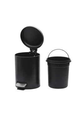 Bad Mülleimer 3L mit Pedal Soft-Close Schwarz