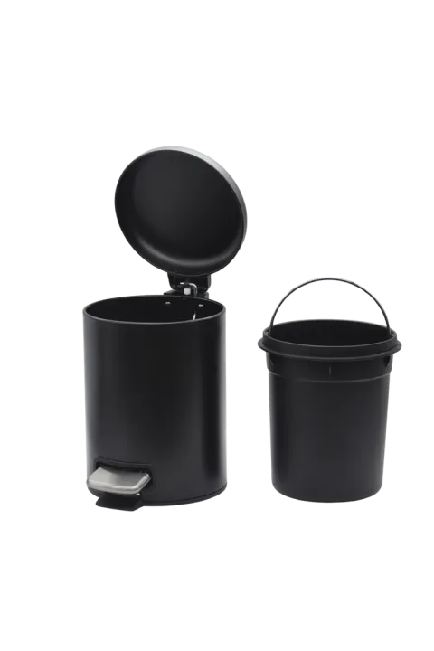 Bad Mülleimer 3L mit Pedal Soft-Close Schwarz