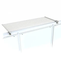 Balkon-Wäscheständer Foxydry Duo 118 cm aus Aluminium – beidseitig klappbar, wetterfest, Tragkraft 15 kg