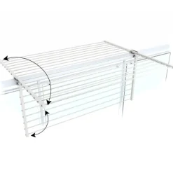 Balkon-Wäscheständer Foxydry Duo 118 cm aus Aluminium – beidseitig klappbar, wetterfest, Tragkraft 15 kg
