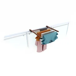 Balkon-Wäscheständer Foxydry Duo 62 cm aus Aluminium – beidseitig klappbar, wetterfest, Tragkraft 15 kg