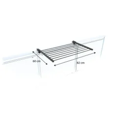 Balkon-Wäscheständer Foxydry Duo 82 cm aus Aluminium – beidseitig klappbar, wetterfest, Tragkraft 15 kg