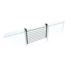 Balkon-Wäscheständer Foxydry Duo 82 cm aus Aluminium – beidseitig klappbar, wetterfest, Tragkraft 15 kg
