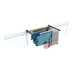 Balkon-Wäscheständer Foxydry Duo 82 cm aus Aluminium – beidseitig klappbar, wetterfest, Tragkraft 15 kg