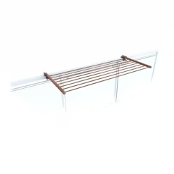 Balkon-Wäscheständer Foxydry Duo 118 cm aus Aluminium – beidseitig klappbar, wetterfest, Tragkraft 15 kg