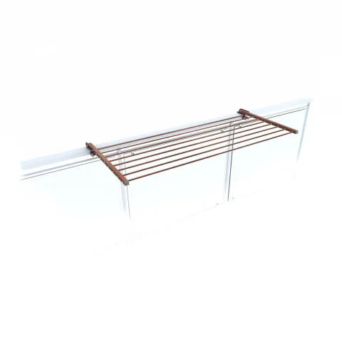 Balkon-Wäscheständer Foxydry Duo 118 cm aus Aluminium – beidseitig klappbar, wetterfest, Tragkraft 15 kg