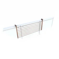 Balkon-Wäscheständer Foxydry Duo 118 cm aus Aluminium – beidseitig klappbar, wetterfest, Tragkraft 15 kg