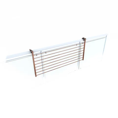 Balkon-Wäscheständer Foxydry Duo 118 cm aus Aluminium – beidseitig klappbar, wetterfest, Tragkraft 15 kg