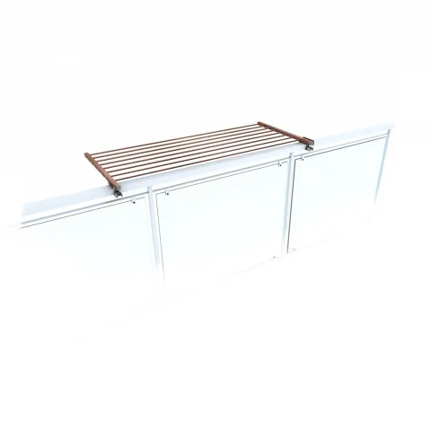 Balkon-Wäscheständer Foxydry Duo 118 cm aus Aluminium – beidseitig klappbar, wetterfest, Tragkraft 15 kg