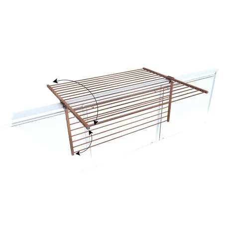 Balkon-Wäscheständer Foxydry Duo 118 cm aus Aluminium – beidseitig klappbar, wetterfest, Tragkraft 15 kg