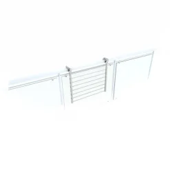 Balkon-Wäscheständer Foxydry Duo 62 cm aus Aluminium – beidseitig klappbar, wetterfest, Tragkraft 15 kg