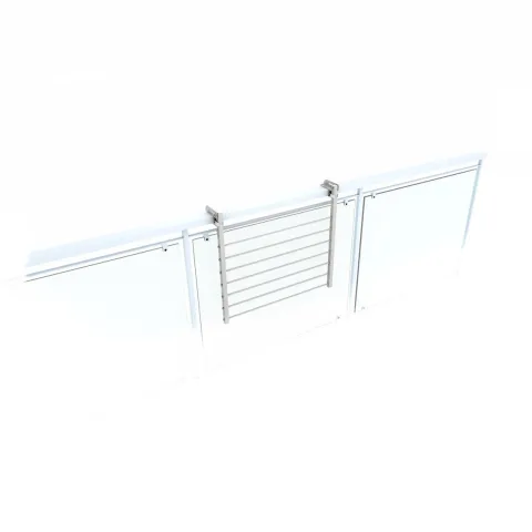 Balkon-Wäscheständer Foxydry Duo 62 cm aus Aluminium – beidseitig klappbar, wetterfest, Tragkraft 15 kg