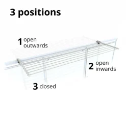 Balkon-Wäscheständer Foxydry Duo 62 cm aus Aluminium – beidseitig klappbar, wetterfest, Tragkraft 15 kg