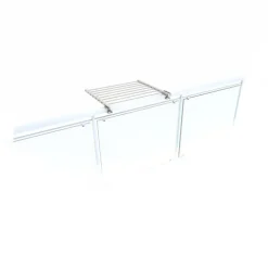 Balkon-Wäscheständer Foxydry Duo 62 cm aus Aluminium – beidseitig klappbar, wetterfest, Tragkraft 15 kg