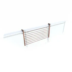 Balkon-Wäscheständer Foxydry Duo 102 cm aus Aluminium – beidseitig klappbar, wetterfest, Tragkraft 15 kg