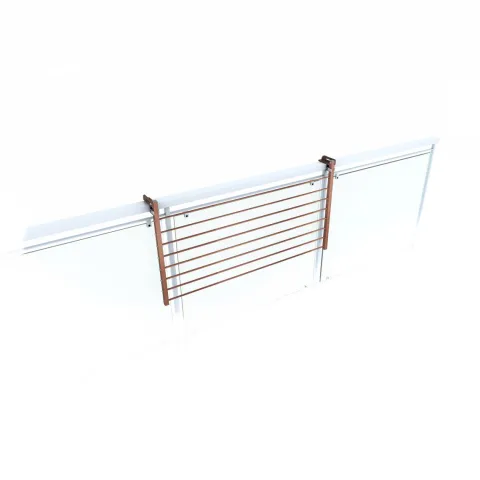 Balkon-Wäscheständer Foxydry Duo 102 cm aus Aluminium – beidseitig klappbar, wetterfest, Tragkraft 15 kg