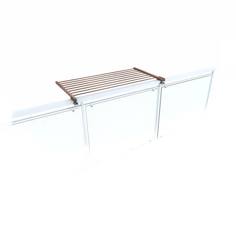 Balkon-Wäscheständer Foxydry Duo 102 cm aus Aluminium – beidseitig klappbar, wetterfest, Tragkraft 15 kg