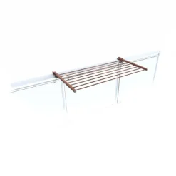 Balkon-Wäscheständer Foxydry Duo 102 cm aus Aluminium – beidseitig klappbar, wetterfest, Tragkraft 15 kg