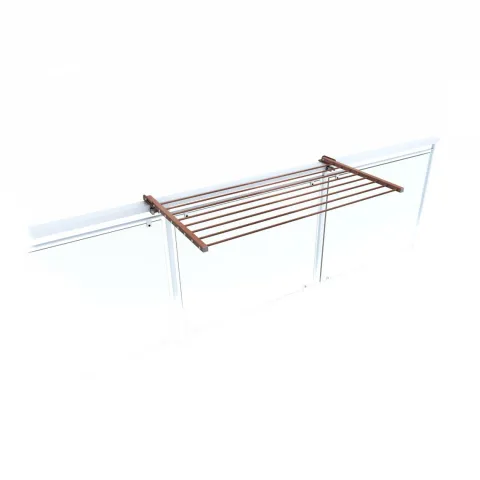 Balkon-Wäscheständer Foxydry Duo 102 cm aus Aluminium – beidseitig klappbar, wetterfest, Tragkraft 15 kg