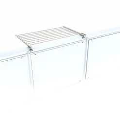 Balkon-Wäscheständer Foxydry Duo 82 cm aus Aluminium – beidseitig klappbar, wetterfest, Tragkraft 15 kg