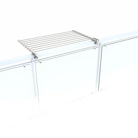 Balkon-Wäscheständer Foxydry Duo 82 cm aus Aluminium – beidseitig klappbar, wetterfest, Tragkraft 15 kg