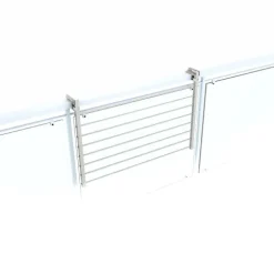 Balkon-Wäscheständer Foxydry Duo 82 cm aus Aluminium – beidseitig klappbar, wetterfest, Tragkraft 15 kg