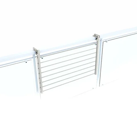 Balkon-Wäscheständer Foxydry Duo 82 cm aus Aluminium – beidseitig klappbar, wetterfest, Tragkraft 15 kg