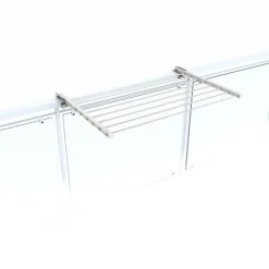 Balkon-Wäscheständer Foxydry Duo 82 cm aus Aluminium – beidseitig klappbar, wetterfest, Tragkraft 15 kg