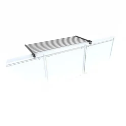 Balkon-Wäscheständer Foxydry Duo 118 cm aus Aluminium – beidseitig klappbar, wetterfest, Tragkraft 15 kg