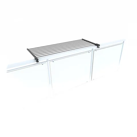 Balkon-Wäscheständer Foxydry Duo 118 cm aus Aluminium – beidseitig klappbar, wetterfest, Tragkraft 15 kg