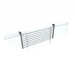 Balkon-Wäscheständer Foxydry Duo 118 cm aus Aluminium – beidseitig klappbar, wetterfest, Tragkraft 15 kg
