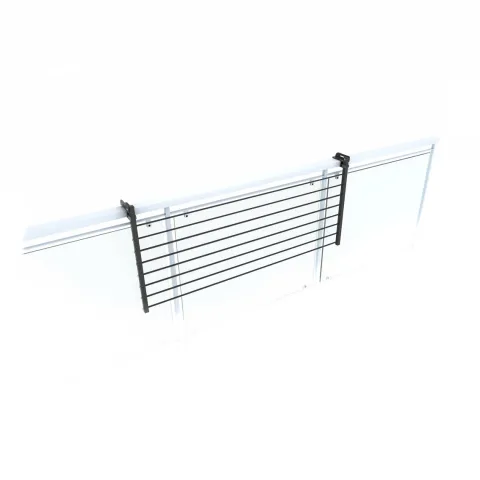 Balkon-Wäscheständer Foxydry Duo 118 cm aus Aluminium – beidseitig klappbar, wetterfest, Tragkraft 15 kg
