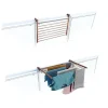 Balkon-Wäscheständer Foxydry Duo 82 cm aus Aluminium – beidseitig klappbar, wetterfest, Tragkraft 15 kg