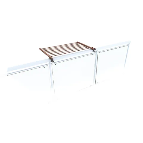 Balkon-Wäscheständer Foxydry Duo 82 cm aus Aluminium – beidseitig klappbar, wetterfest, Tragkraft 15 kg