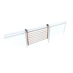 Balkon-Wäscheständer Foxydry Duo 82 cm aus Aluminium – beidseitig klappbar, wetterfest, Tragkraft 15 kg