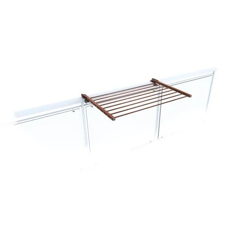 Balkon-Wäscheständer Foxydry Duo 82 cm aus Aluminium – beidseitig klappbar, wetterfest, Tragkraft 15 kg