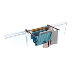 Balkon-Wäscheständer Foxydry Duo 82 cm aus Aluminium – beidseitig klappbar, wetterfest, Tragkraft 15 kg