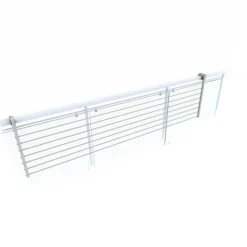 Balkon-Wäscheständer Foxydry Duo 202 cm aus Aluminium – beidseitig klappbar, wetterfest, Tragkraft 15 kg