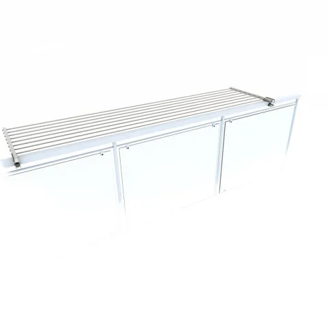 Balkon-Wäscheständer Foxydry Duo 202 cm aus Aluminium – beidseitig klappbar, wetterfest, Tragkraft 15 kg