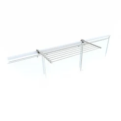 Balkon-Wäscheständer Foxydry Duo 102 cm aus Aluminium – beidseitig klappbar, wetterfest, Tragkraft 15 kg