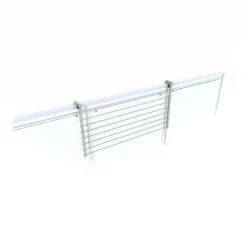 Balkon-Wäscheständer Foxydry Duo 102 cm aus Aluminium – beidseitig klappbar, wetterfest, Tragkraft 15 kg