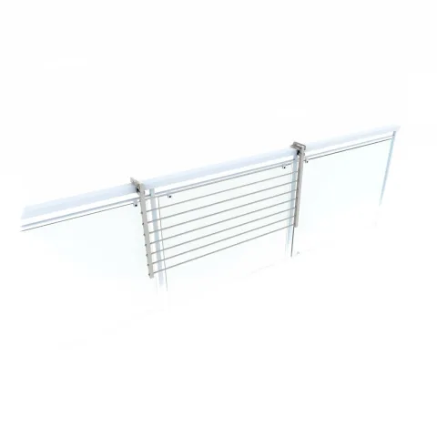 Balkon-Wäscheständer Foxydry Duo 102 cm aus Aluminium – beidseitig klappbar, wetterfest, Tragkraft 15 kg