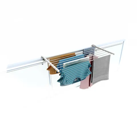 Balkon-Wäscheständer Foxydry Duo 102 cm aus Aluminium – beidseitig klappbar, wetterfest, Tragkraft 15 kg
