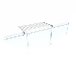 Balkon-Wäscheständer Foxydry Duo 102 cm aus Aluminium – beidseitig klappbar, wetterfest, Tragkraft 15 kg