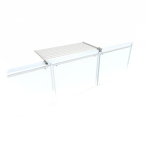 Balkon-Wäscheständer Foxydry Duo 102 cm aus Aluminium – beidseitig klappbar, wetterfest, Tragkraft 15 kg